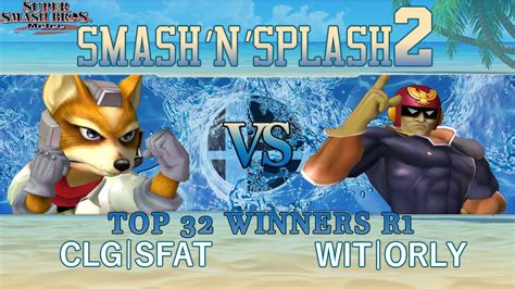 Smash N Splash Clg Sfat Fox Vs Wit Orly C Falcon Ssbm