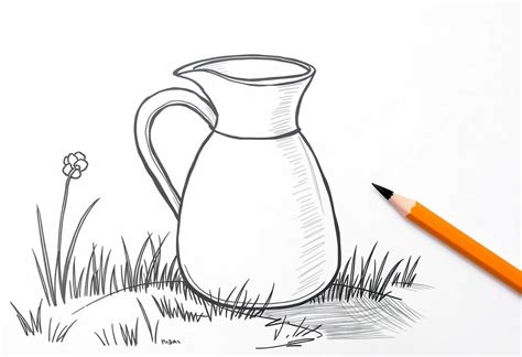 How To Draw Jug Easy Step By Step Guide To Jug Drawing Trying Drawing