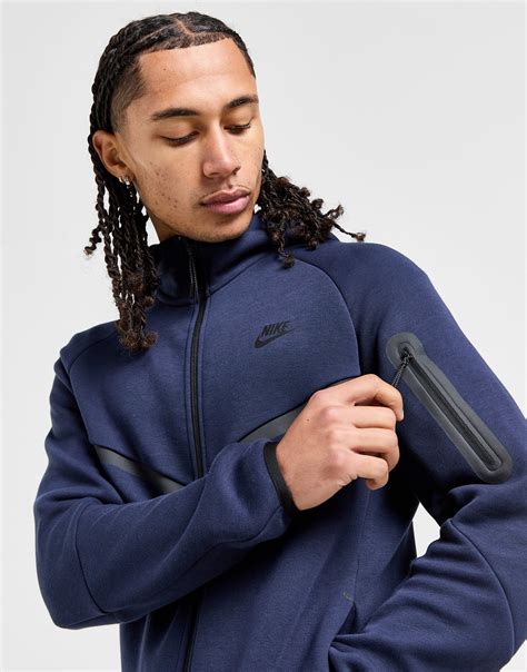 Blue Nike Tech Fleece Full Zip Hoodie Jd Sports Uk