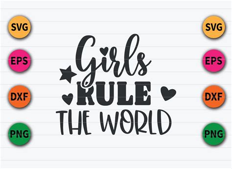 Girls Rule The World Svg Cut Files Graphic By Nigel Store · Creative