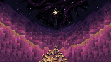 Hd Wallpaper Purple And Brown Digital Wallpaper Pixel Art Disasterpeace Wallpaper Flare