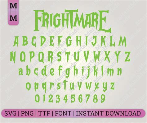 Halloween Font Scary Font Spooky Font Horror Font Cricut Font