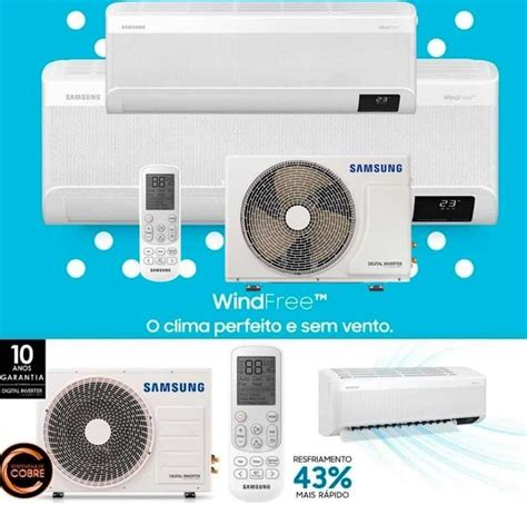 Ar Condicionado Split Inverter Samsung WindFree 12000 BTU Branco