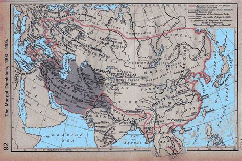 モンゴル帝国の最大版図