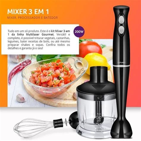 Mixer Em Gourmet Preto Multilaser V Fp Mixer Magazine Luiza