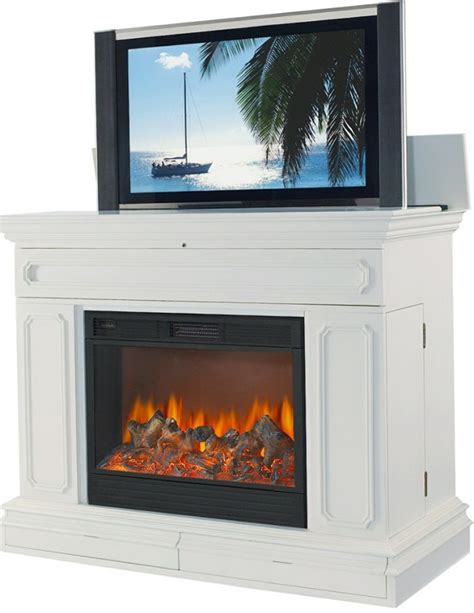 Antique White Electric Fireplace Tv Stand | Home Design Ideas