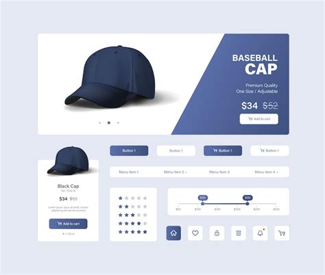 Premium Vector Clothing User Interface Experience Aesthetic Shopping App Ui Design In Blue And