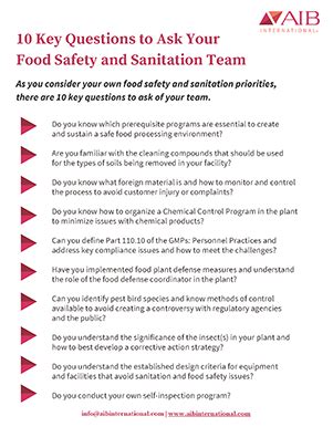 Food First Blog Key Questions To Ask Your Food Safety And Sa