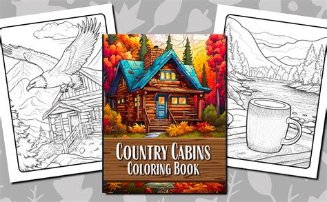 Amazon Country Cabins Coloring Book Pages Of Cosy Country