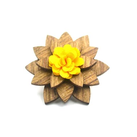 Vintage Yellow Lapel Flower Pin Novelty Lapel Pin Brooch Women Men