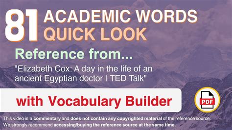 81 Academic Words Quick Look Words Ref From A Day In The Life Of An