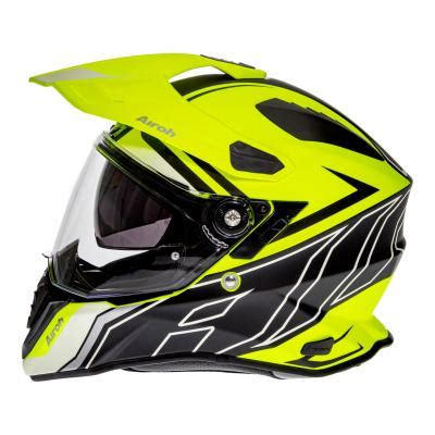 Casque Trail Airoh Commander Boost Jaune Gris Mat Casque Moto Sur