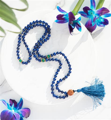 Lapis Lazuli Rudraksha Mala – Karma Items