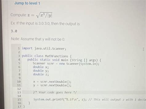 Solved Jump To Level 1 Compute Z X3 Y Ex If The Input Is Chegg
