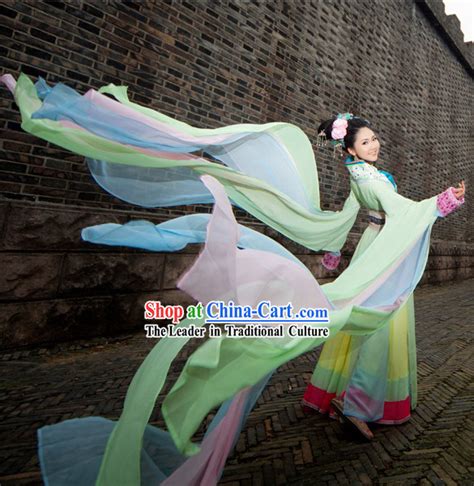 Ancient Chinese Palace Imperial Long Water Sleeves Dance Costumes