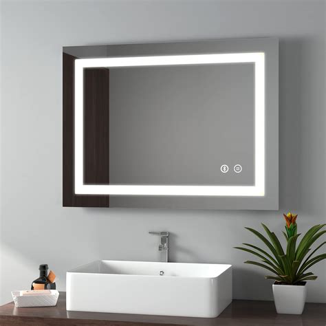 Buy Emke X Mm Illuminated Bluetooth Bathroom Mirror With Shaver