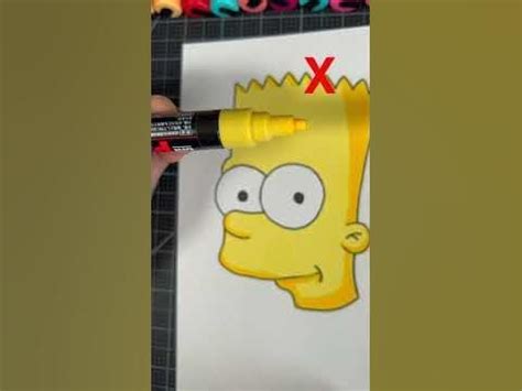 Someone Is Drawing The Simpsons Character With Crayons