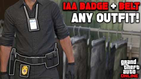 How To Get The IAA Badge Belt On Any Outfit In GTA 5 Online YouTube