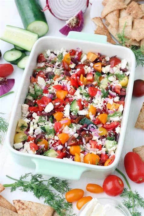 Mediterranean Seven Layer Dip Bowl Of Delicious