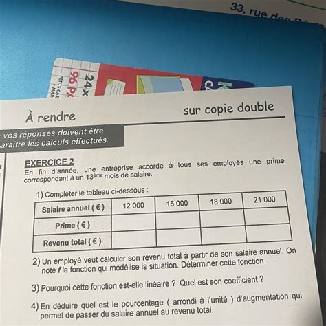 Bonjour Est Ce Que Quelquun Pourrait Maider Pour Mon Dm De Math Je