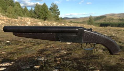 3D model replica sawed off double barrel shotgun VR / AR / low-poly ...