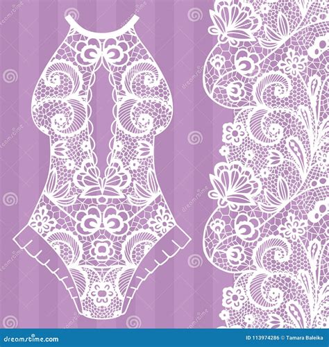 Body Lingerie Lacy Lingerie Stock Vector Illustration Of Corsage