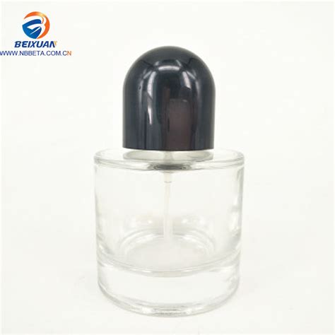 50ml Thick Clear Empty Round Glass Perfume Bottle Custom Label 50ml