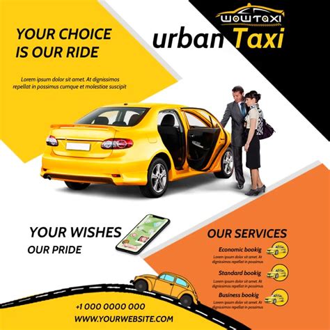 Copy Of Taxi Service Company Poster Template Postermywall