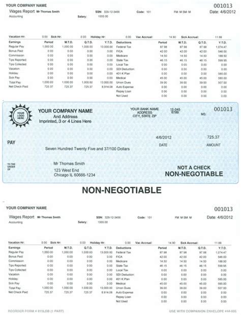 Direct Deposit Pay Stub Template Free Download Printable Templates Lab