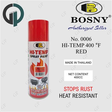 Bosny Hi Temp F Spray Paint Red Ml Hi Heat Gpnorthern