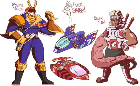 All Might My Hero Academia And Captain Falcon Killer B Naruto As