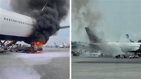 Incendio Debajo De Un Avión En Canadá