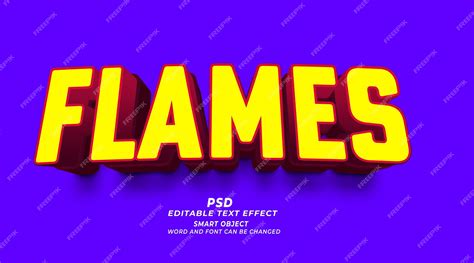 Premium Psd Flames Psd 3d Editable Text Effect Photoshop Template