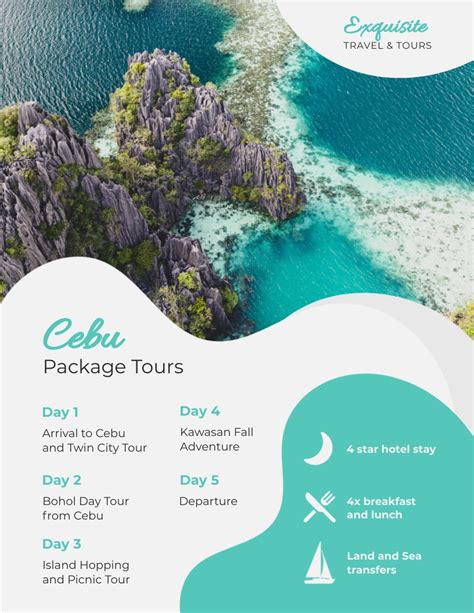 Tourism Itinerary Template Visme