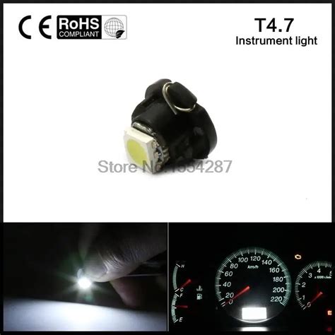 10pcs T4 7 5050 Led Neo Wedge SMD Dashboard Instrument Cluster Light