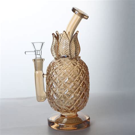 Pineapple Shaped High Temperature Borosilicate Glass Water Pipe With