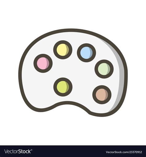 Color Pallet Icon Royalty Free Vector Image Vectorstock