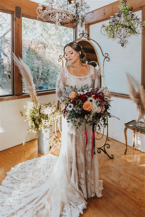 Bride Michelle Wearing Willow Wedding Dress Dreamers And Lovers