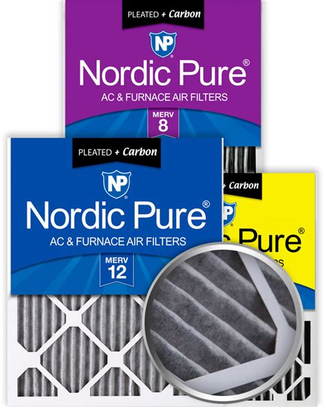 Nordic Pure AC Furnace Air Filter Carbon