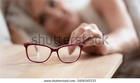 Close Mature Woman Lying Bed Awaken Stock Photo Shutterstock