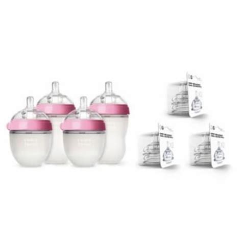 comotomo® 7-Piece Baby Bottle Gift Set in Pink, 7 pc - Kroger