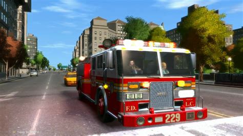 Grand Theft Auto IV FIRE TRUCK FIRE V1 4V ELS Emergency Lighting