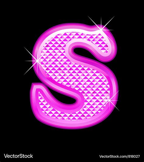 The Letter S In Pink Glitter