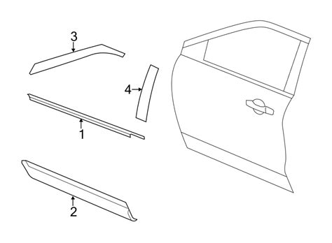 Ford Explorer Door Window Belt Weatherstrip Upper BB5Z7821453A