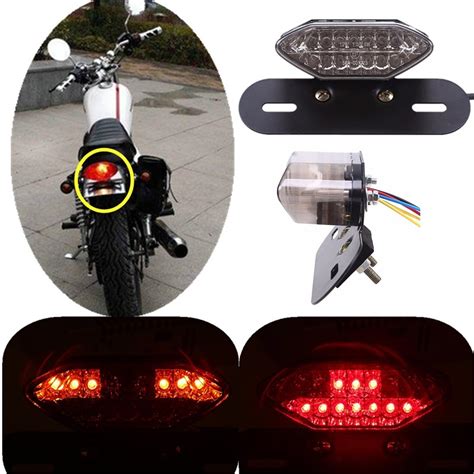 Luz De Freno Traseras Stop Porta Placa Led Moto Universal Mercado Libre