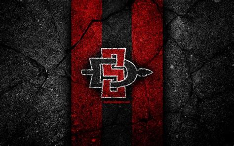 Download Wallpapers San Diego State Aztecs 4k American Football Team