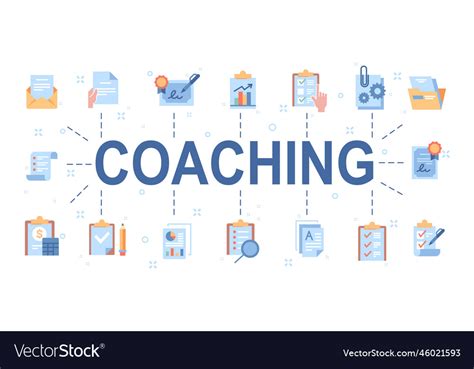 Coaching banner concept Royalty Free Vector Image