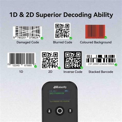 Portable 1D 2D Wireless Barcode Scanner With LCD Display MJ X4