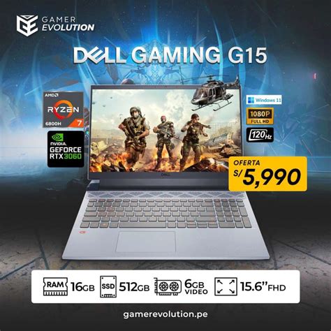 DELL GAMING G15 Core I7 13650HX RTX 4060 8GB RAM 16GB 1TB SSD