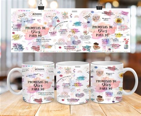 Promesas De Dios Para Mi Oz Mug Wrap Sublimation Etsy